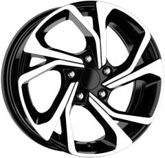 17 İnç 4x100 Renault Clio Dacia Uyumlu Black Machined Jant Jant Takımı