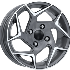 14 İnç 4x100 Renault Clio Fiat Tofaş Uyumlu Gun Metal Diamond Jant Takımı