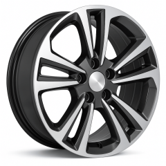 15 İnç 4x114.3 Hyundai Nissan Honda Toyota Uyumlu Machined Face & Lip Black Jant Takımı
