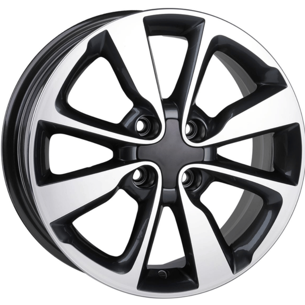 15 İnç 4x100 Hyundai i10 - i20 Accent Toyota Yaris Uyumlu Black Polish Jant Takımı