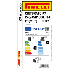 Pirelli 245/45R18 Cinturato P7 100Y XL Run-Flat Yaz Lastiği (2025)