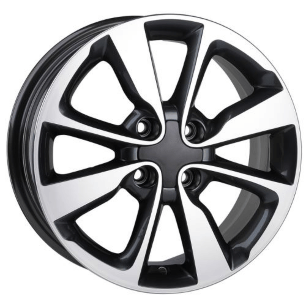 15 İnç 4x100 Toyota Yaris Corolla Hyundai i20 Uyumlu Gun Metal Polish Jant Takım