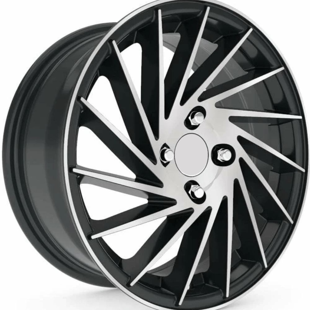 15 İnç 4X100 Fiat Renault Dacia Honda Hyundai Opel Uyumlu Black Polish Jant Takımı
