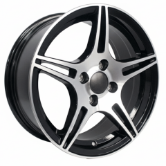 15 İnç 4x100 Renault Dacia Hyundai Kia Uyumlu Deep Black Diamond Gloss Jant Takımı