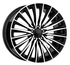 18 İnç 5x112 Ön 8 Arka 9 Mercedes Audi Volkswagen Uyumlu Black Polish Jant Takımı