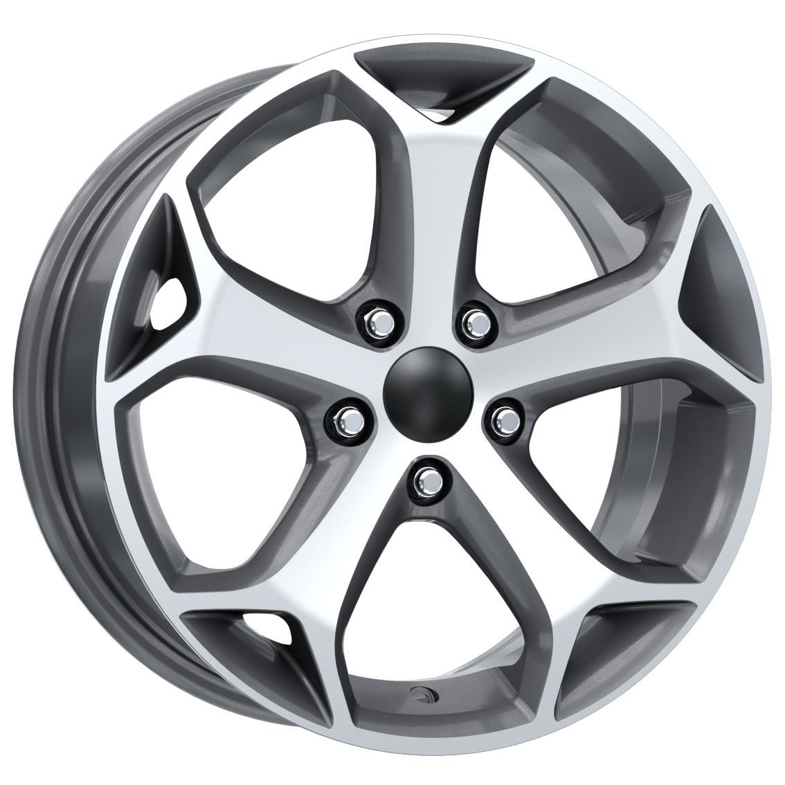 16 İnç 4x108 Ford Fiesta Fusion Focus Uyumlu Gun Metal Diamond Jant Takımı
