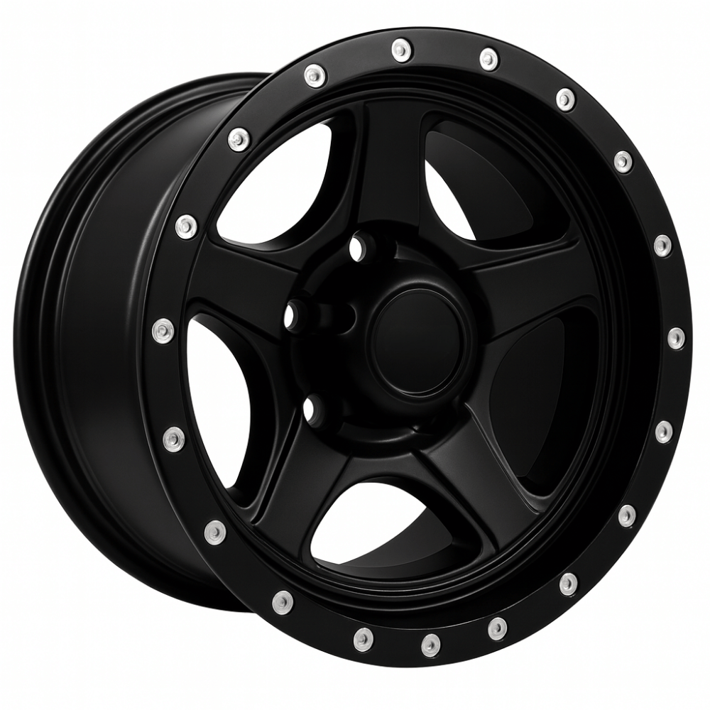 15 İnç 6X139.7 Toyota Isuzu Mitsubishi Uyumlu Mat Black Jant Takımı