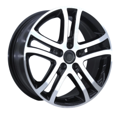16 İnç 5x100 Volkswagen Skoda Seat Fiat Black Lip Polished Savannah Jant Takımı