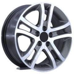 16 İnç 5x100 Volkswagen Seat Skoda Uyumlu Gun Metal Diamond Savannah Jant Takım
