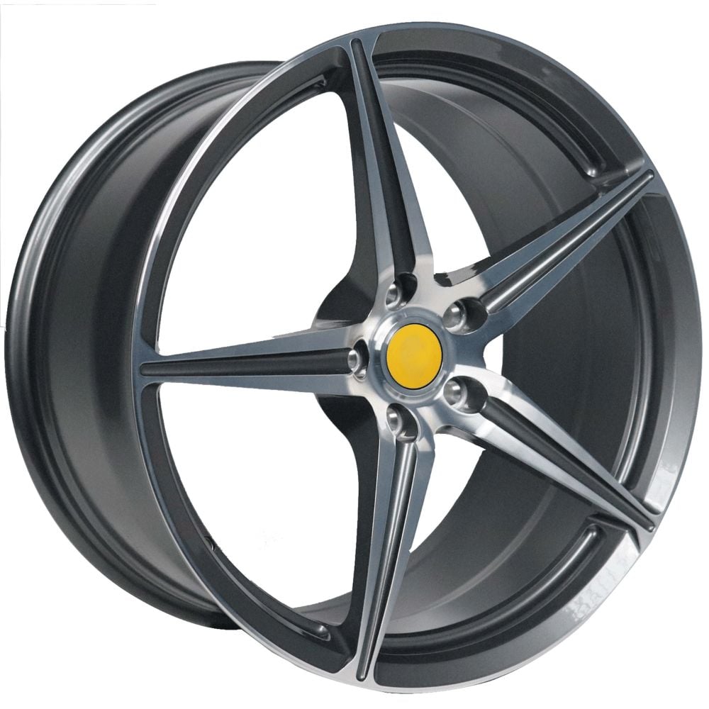 20 İnç 5x114.3 Ön 8.5 Arka 10.5 Ferrari Lexus Honda Uyumlu Grey Polish Jant Takımı