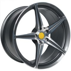 20 İnç 5x114.3 Ön 8.5 Arka 10.5 Ferrari Lexus Honda Uyumlu Grey Polish Jant Takımı
