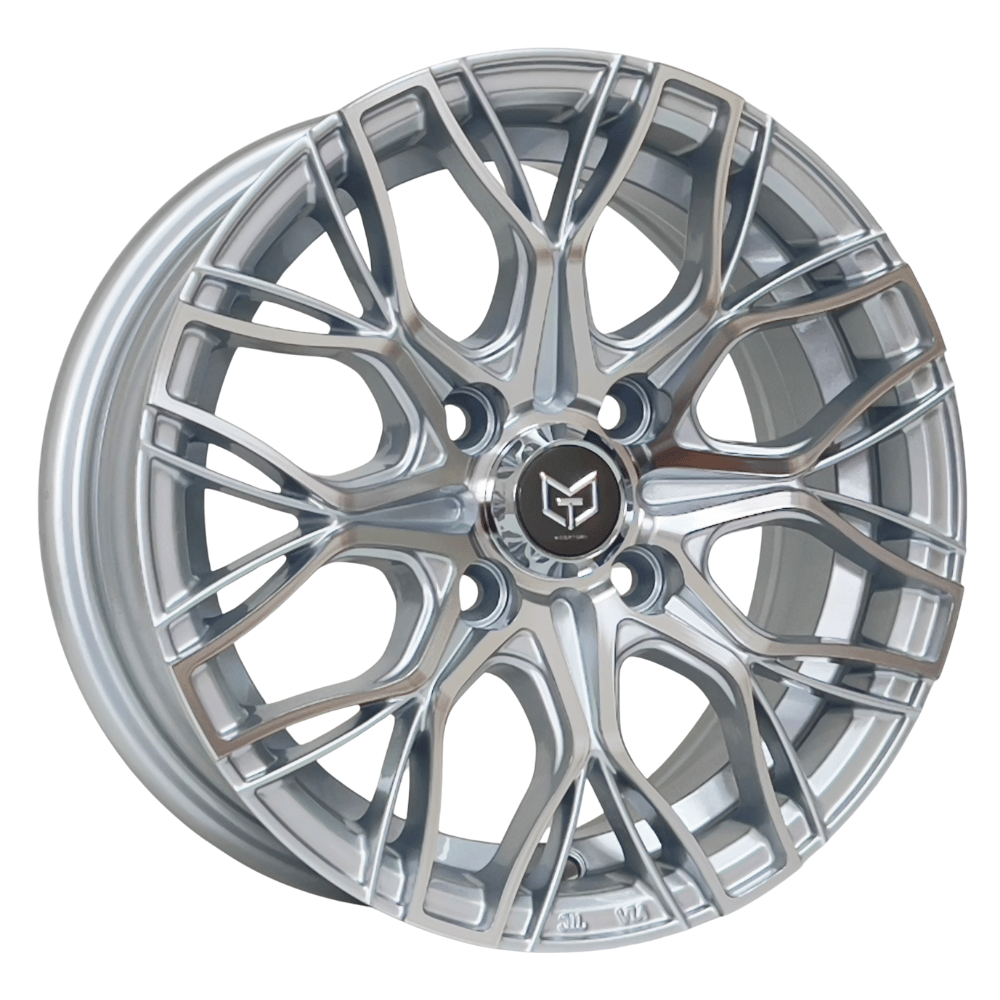 13 İnç 4x100 Renault Broadway Spring Fiat Tofaş Uyumlu Silver Machined Jant Takımı