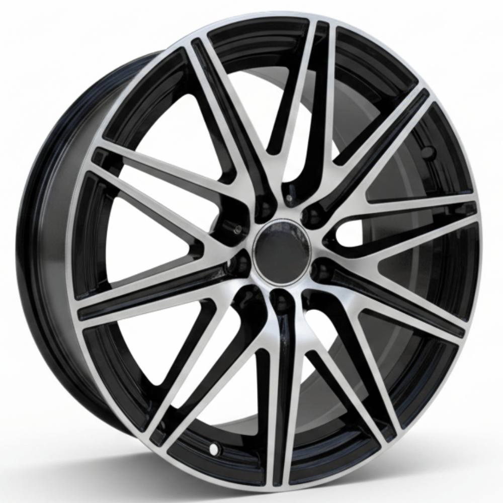 19 İnç 5x112 Ön 8.5 Arka 9.5 Mercedes Audi Uyumlu Black Machined Jant Takımı