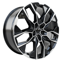22 İnç 5x112 Ön 9.5 Arka 10.5 Mercedes BMW Audi Uyumlu Machined Black Jant Takımı