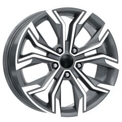 17 İnç 4x100 Renault Fiat Opel Gun Metal Diamond Jant Takım
