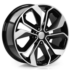 17 İnç 4x100 Renault Dacia Opel Honda Uyumlu Deep Black Diamond Gloss Jant Takımı