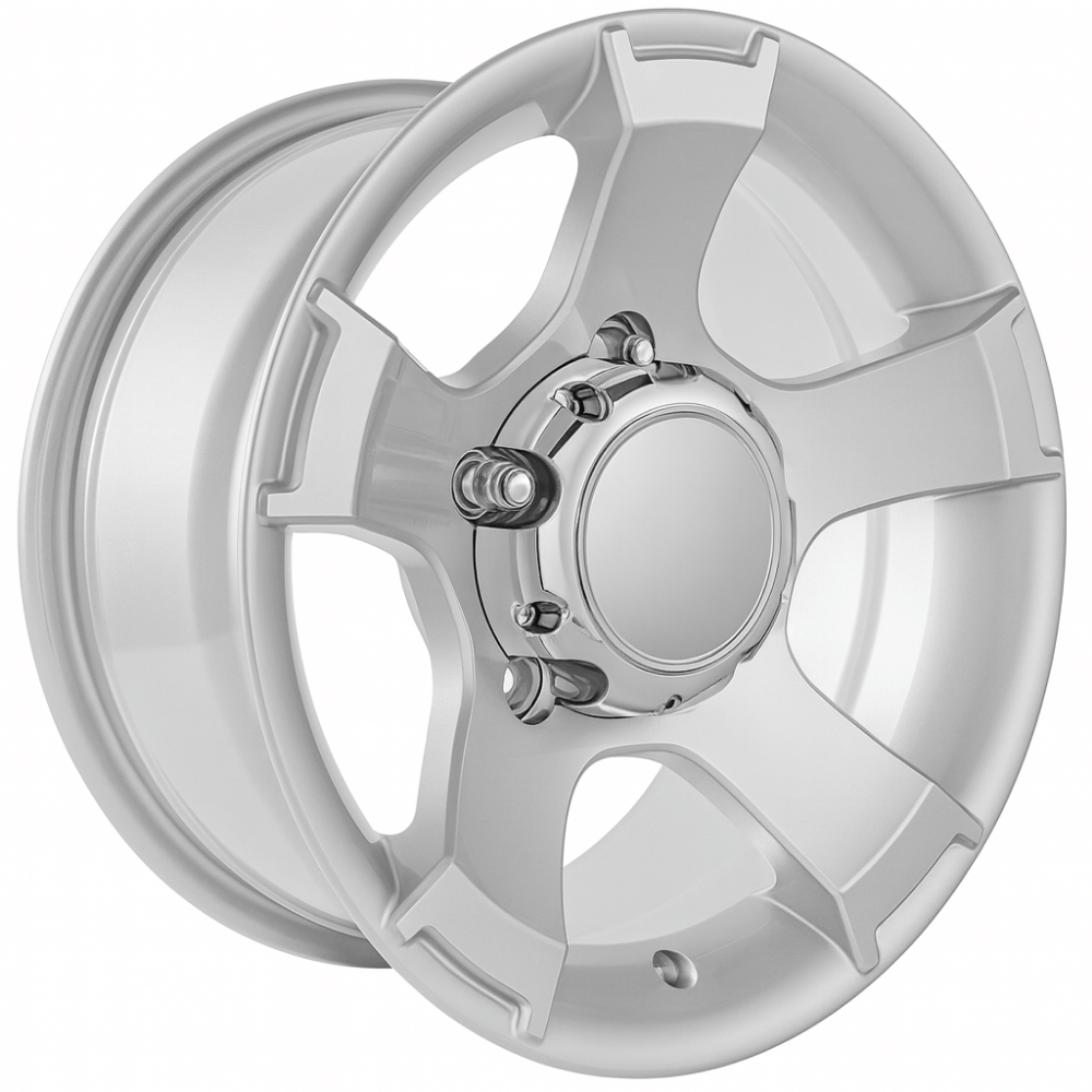 15 İnç 6x139.7 Nissan Navara Toyota Hilux Uyumlu Silver Off-Road Jant Takımı