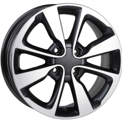 16 İnç 4x100 Toyota Honda Hyundai Fiat Uyumlu Gun Metal Polish Jant Takımı