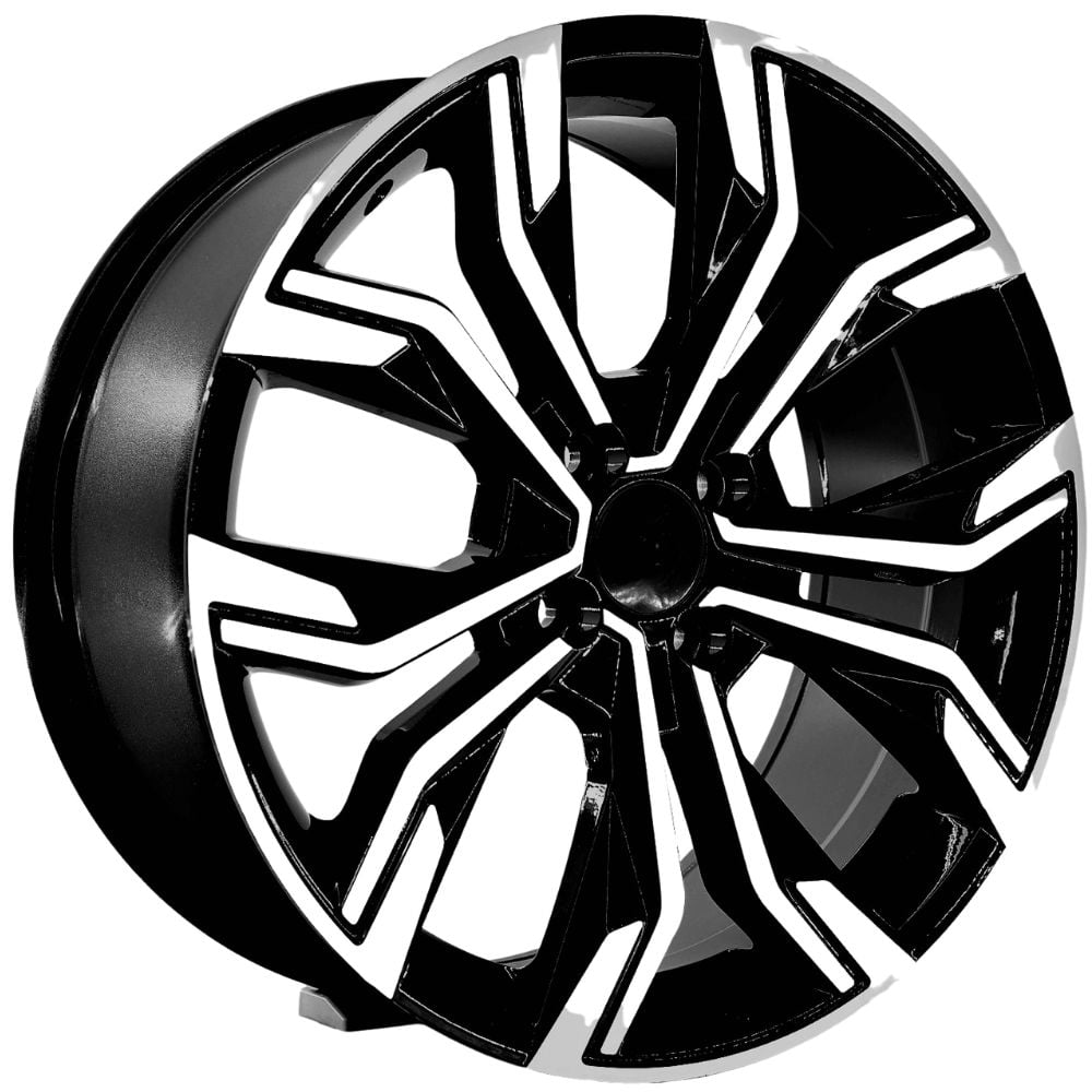 15 İnç 5x114.3 Renault Dacia Nissan Toyota Honda Uyumlu Black Polish Jant Takımı
