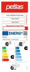 Petlas 195/70R15 C 104/102R 8Pr Full Powerpt825 Plus (2025)
