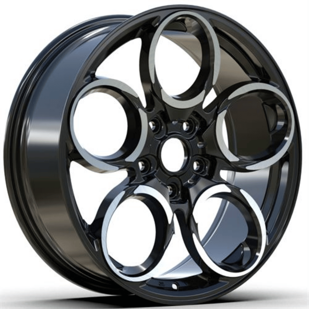 18 İnç 5x108 Ford Volvo Uyumlu Black Full Jant Takımı