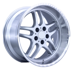 19 İnç 5x120 BMW Chevrolet Uyumlu Silver Machine Lip Jant Takımı | R1 Wheels