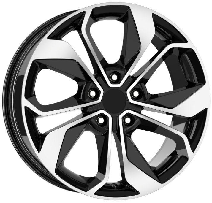 17 İnç 5x114.3 Dacia Duster Renault Fluence Nissan Qashqai X-Trail Uyumlu Black Polısh Megane 4 İcon Jant Takımı