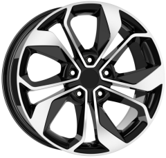 17 İnç 5x114.3 Dacia Duster Renault Fluence Nissan Qashqai X-Trail Uyumlu Black Polısh Megane 4 İcon Jant Takımı