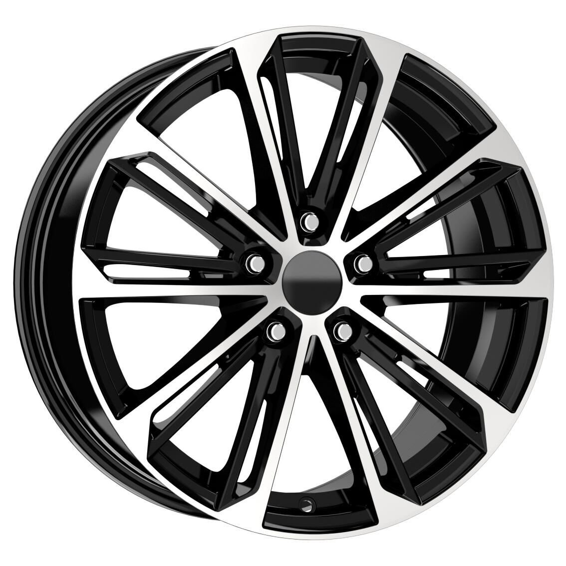 17 İnç 5x100 VERONA Volkswagen Polo Golf 4 Seat İbiza Skoda Fabia Uyumlu Black Diamond Jant Takımı