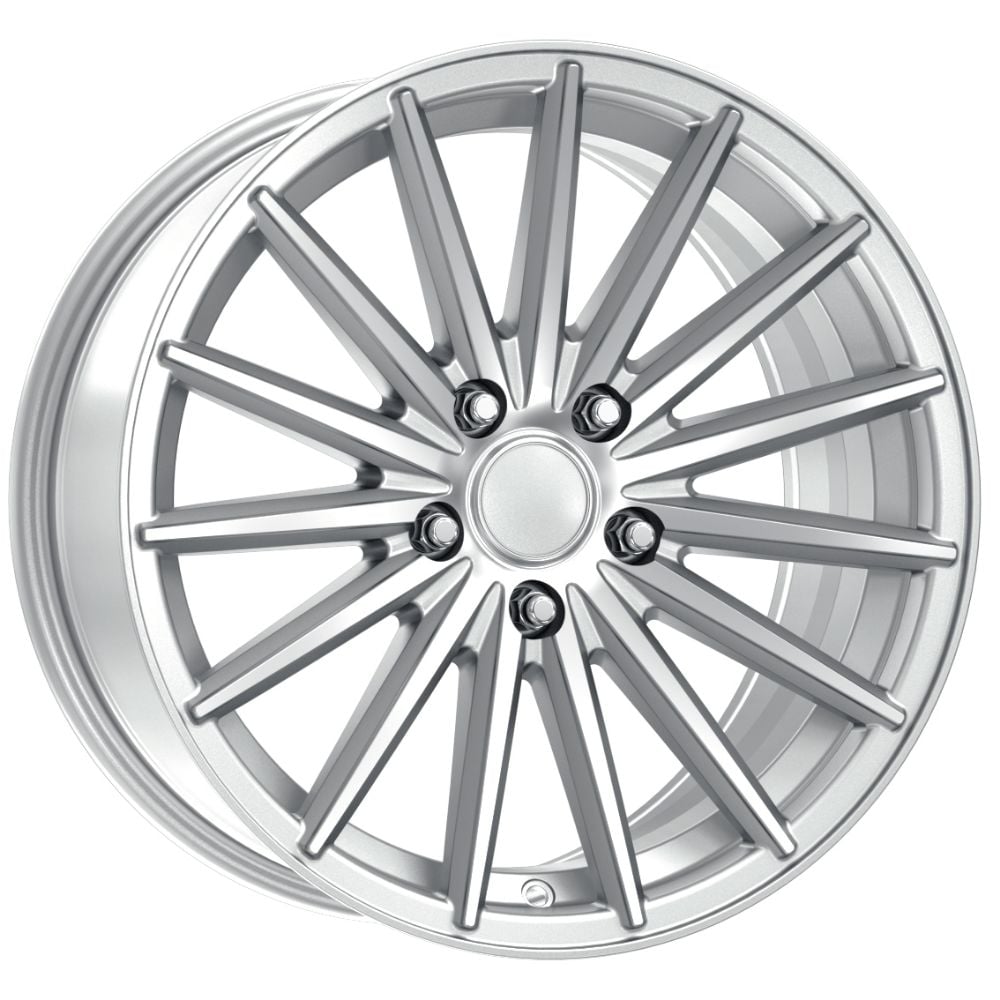 16 İnç 5x100 Volkswagen Polo Audi A1 Skoda Fabia Seat İbiza Uyumlu Vossen Silver Diamond Jant Takımı