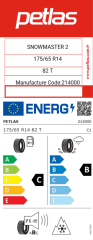 Petlas 175/65R14 82T SnowMaster 2 Kış Lastiği (2025)