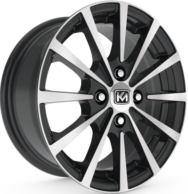 15 İnç 4x108 Peugeout 206 207 208 Citroen C3 C-Elysee Ford Fiesta Uyumlu Black Polısh Jant Takımı