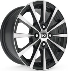 15 İnç 4x108 Peugeout 206 207 208 Citroen C3 C-Elysee Ford Fiesta Uyumlu Black Polısh Jant Takımı 