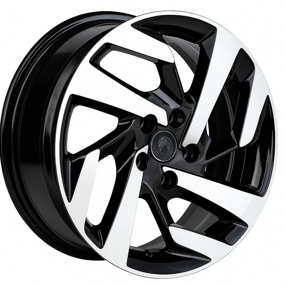 14 İnç 4x108 Ford Peugeot Citroen Uyumlu Deep Black Diamond Gloss Jant Takımı | R1 Wheels