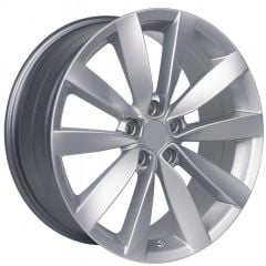 17 İnç 5x100 Hyundai Volkswagen Toyota Uyumlu Lugano Gümüş Jant Takımı