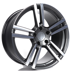 20 İnç 5x130 Ön 9.5 Arka 11 Porsche Volkswagen Audi Uyumlu Gun Metal Polish Jant Takımı